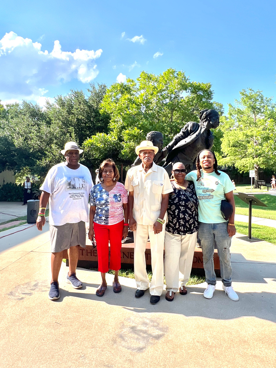 Kerr Community Center Board of Directors in front of Harriet Tubman statue